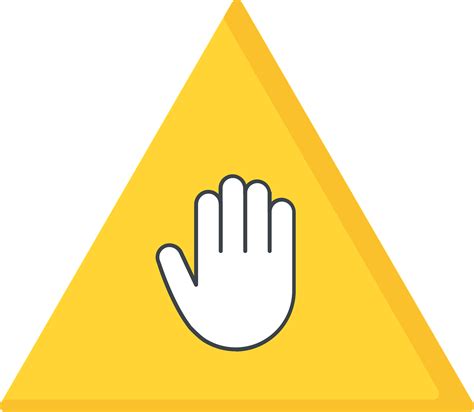 Yellow Stop Sign With Hand