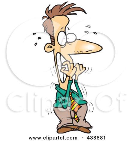 Royalty-Free (RF) Clip Art Illustration of a Cartoon Nervous ...