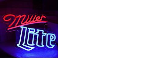 miller lite led neon light  etsy