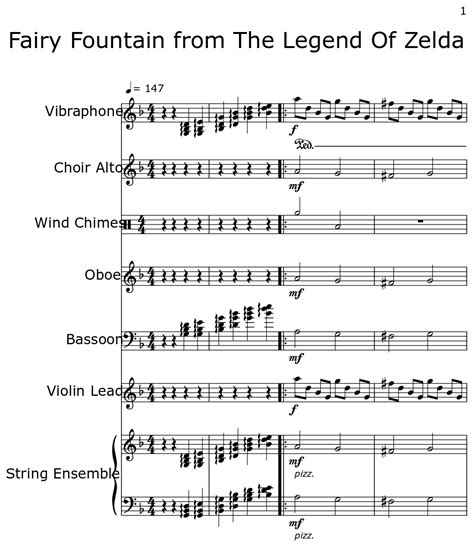 Fairy Fountain from The Legend Of Zelda - Sheet music for Vibraphone ...