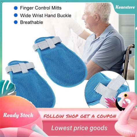 Keaostore 2pcs Hand Control Mitts Restraints Patient Finger Protector