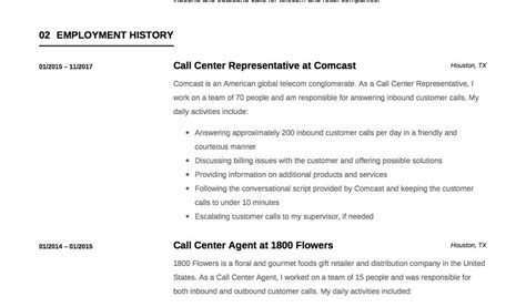 Call Center Resume Sample Call Center Representative Resume Guide 12