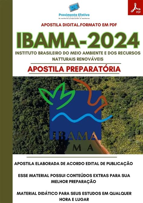 Provimento Efetivo Concursos Apostila IBAMA 2024 ANALISTA ADMINISTRATIVO