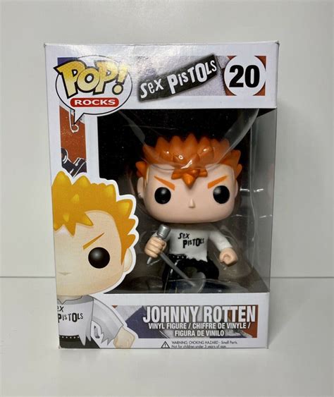 Funko Pop Rocks Sex Pistols 20 Johnny Rotten Vaulted W Hard Stack N05 Protector