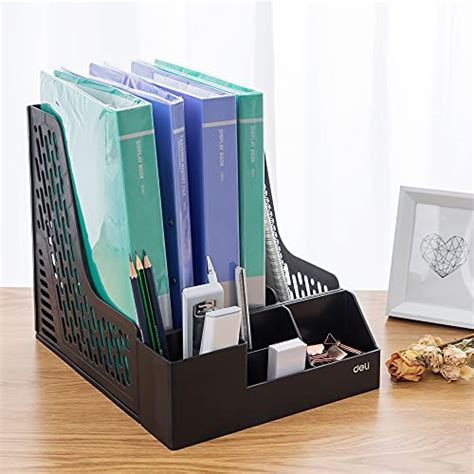 Deli Magazine File Book Holder Desktop Organizer Vertical Folder With