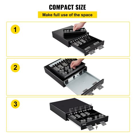VEVOR Tiroir Caisse Enregistreuse 41 Cm Tiroir Caisse Manuel