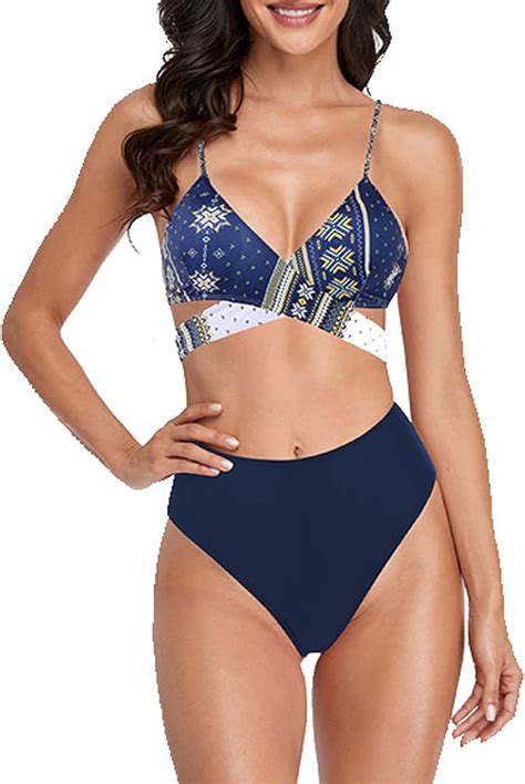 High Waisted Bikini Aztec