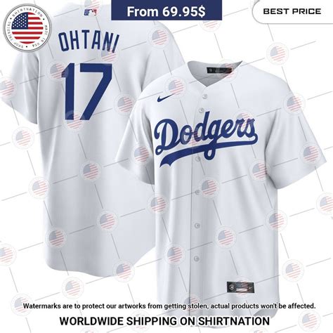 Shohei Ohtani 17 Los Angeles Dodgers Home Jersey • Shirtnation Shop Trending T Shirts Online In Us