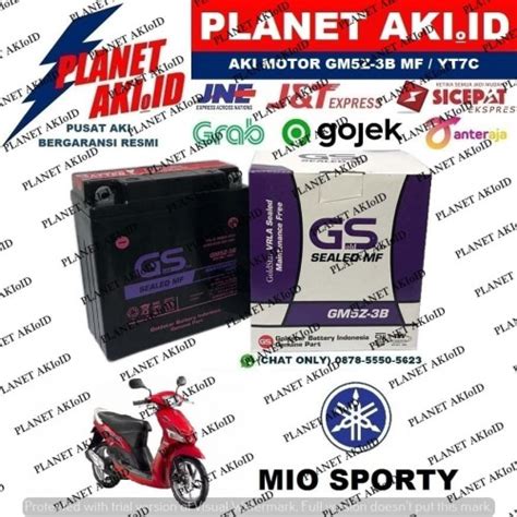 Jual Aki Motor Yamaha Mio Sporty GM5Z3B GS Y Accu Kering MF Jakarta