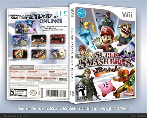 Super Smash Bros Brawl Wii Box Art Cover By Mist