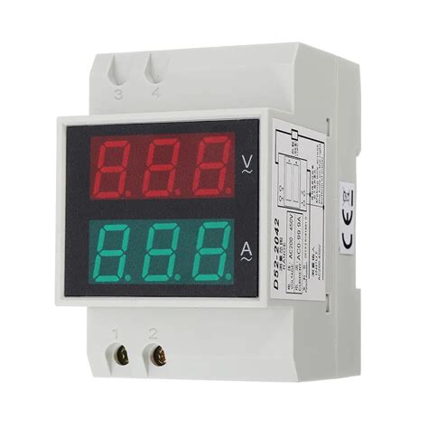 Ac V Din Rail Ac Led Dual Display Voltmeter Ammeter Voltage