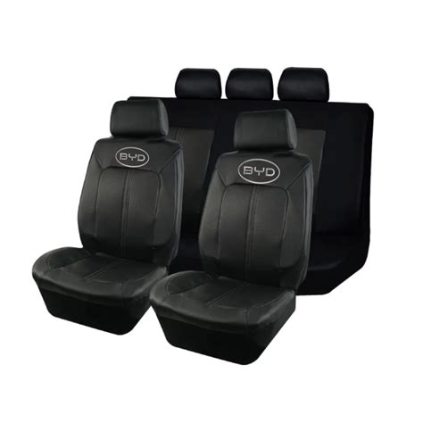 Cubreasiento Ecocuero Negro Logo BYD Bordado Autoplus Accesorios