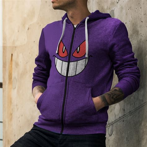 Pokemon Hoodies Gengar Unisex Zipped Hoodie Fh0709 Gear Anime Shop ⚡️ Official Gear Anime