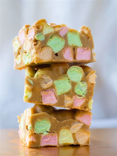 no bake peanut butter marshmallow squares