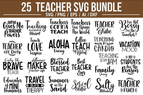 Teacher SVG Bundle File Graphic By Orpitasn Creative Fabrica