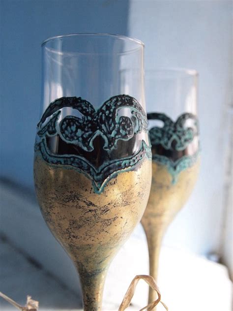 Wedding Glasseshand Painted Glasseschampagne Wedding - Etsy