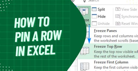 How To Pin A Row In Excel Additional Tips And Tricks