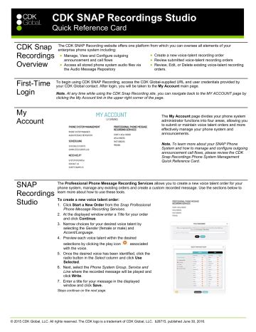Cdk Global User Manual