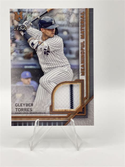 2023 Topps Museum Coll Gleyber Torres Meaningful Materials Relics