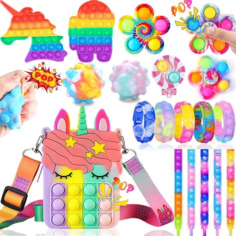 Buy Pop It Fidget Toys For Girls Push Bubble Sensory Set With Unicorn