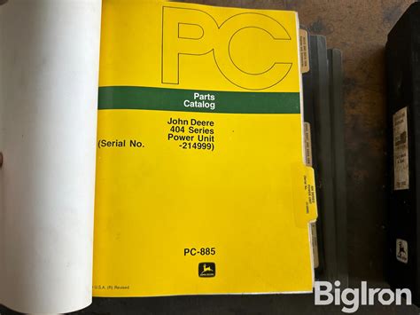 John Deere Parts & Service Manuals BigIron Auctions