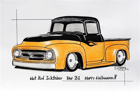 56 F100 Custom By Steve Watson 103116 Inkcolored Pencil Old