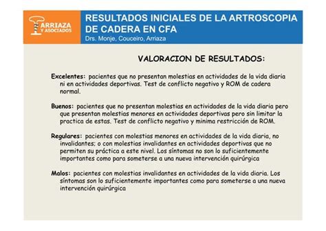 Artroscopia Cadera Cfa Evoluci N Y Manejo Pdf