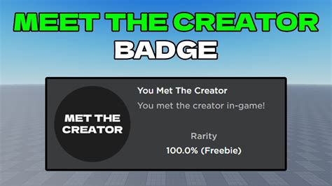 You Met The Creator Badge Roblox Scripting Tutorial Youtube