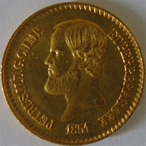 Moeda De Ouro Brasil Imperio Reis Peso