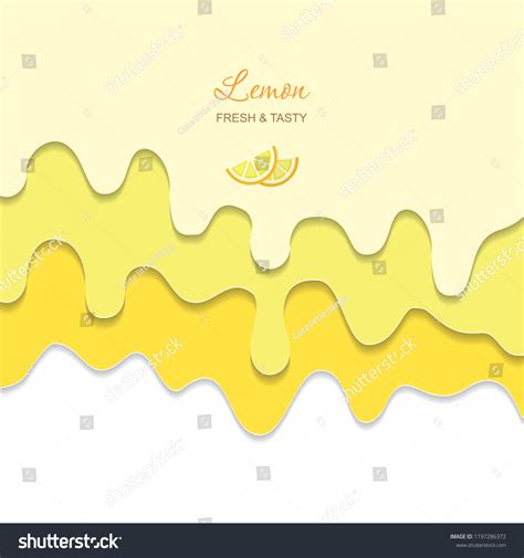 Melted Flowing Lemon Yellow Cream Background Stock Vector Royalty Free