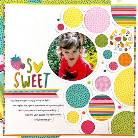 So Sweet Scrapbook Layout Project Idea Scrapbook