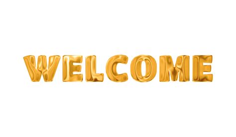 Text Welcome Golden 3d Digital Technology 26914760 Png