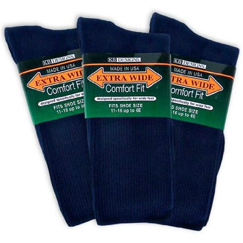 Extra Wide Sock Extra Wide Comfort Fit Athletic Crew Mid Calf Socks