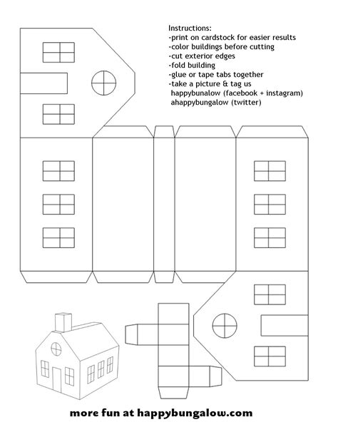 Origami House Template Origami