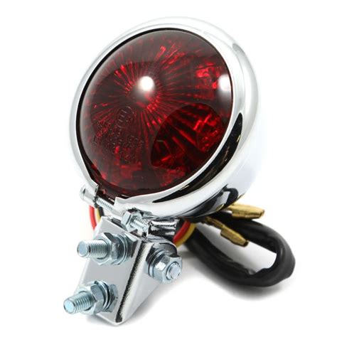 Tail Light Led V Bates Style Inch Od Chrome Yamaha