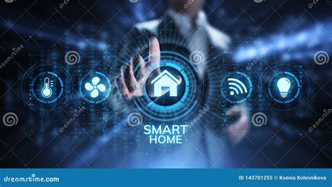 Smart Home Life Process Automation IOT Internet of Things Concept on