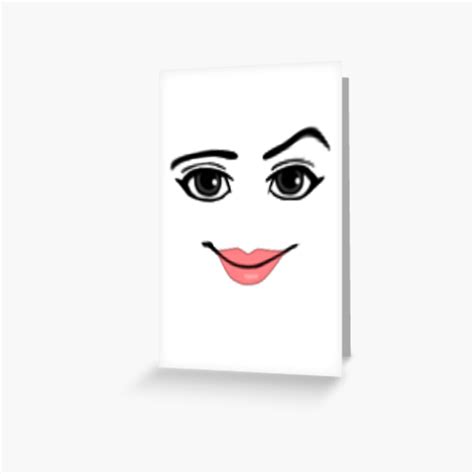 Woman Face Roblox Greeting Card For Sale By Coreyarms Redbubble