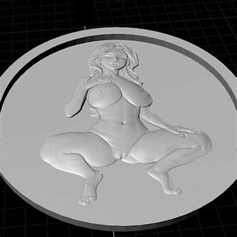 STL File Mode1 132 Nude Coin Style Relief STL File CNC 3D Print 3D