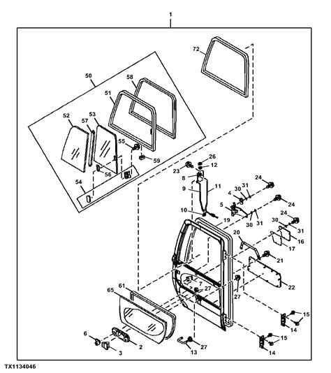 C Lc Excavator Cab Door Assembly Latch And Windows Epc John Deere