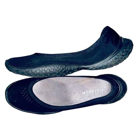 Lissom Flyte Black Slip On Comfort Ballet Flats Shoes Gem