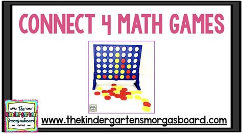 Kindergarten Math Games: Connect 4 | Kindergarten math games ...