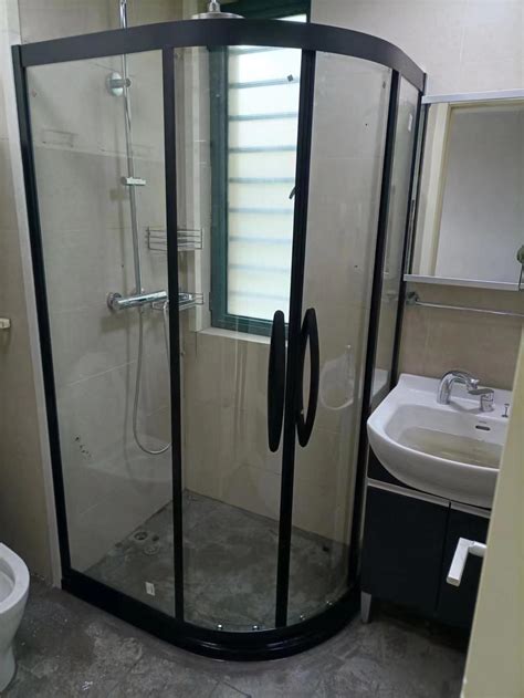 Qian Yan Tempered Glass Shower Walls China Coner Glass Shower