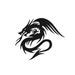 Tribal Dragon Crest - Tribal Dragon Temporary Tattoo / Dragon Tattoo ...