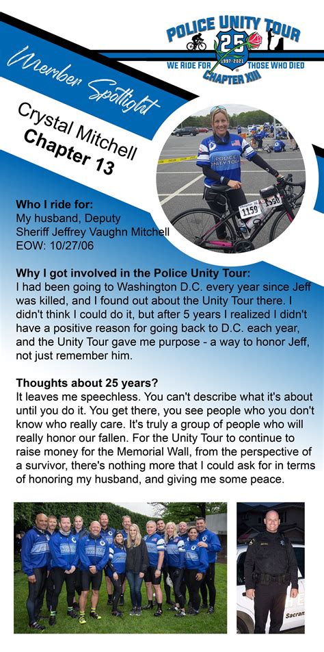 Today being Friday the 13th, we're... - Police Unity Tour