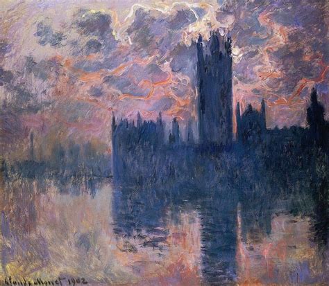 Le Parlement Soleil Couchant C Monet W 1603 Monet Oil Paintings