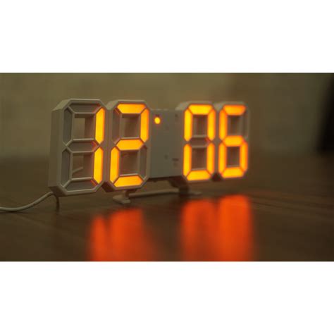 Jual Jam Meja Dinding Digital 3D LED Clock Bentuk Angka Modern Minimalis/ Jam Dinding Digital ...