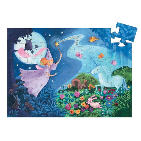 DJECO Puzzle 36 pièces La fée et la Licorne Chez Rentreediscount