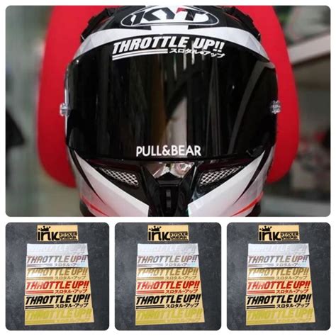 Jual STICKER THROTTLE UP VISOR HELM CUTTING Shopee Indonesia