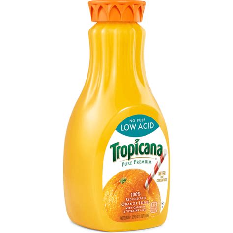 Tropicana Pure Premium Low Acid 100 Juice Orange No Pulp With Vitamins