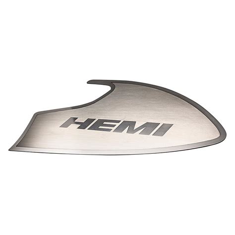 American Car Craft® 151052 - Brushed Door Badges with Polished HEMI Logo